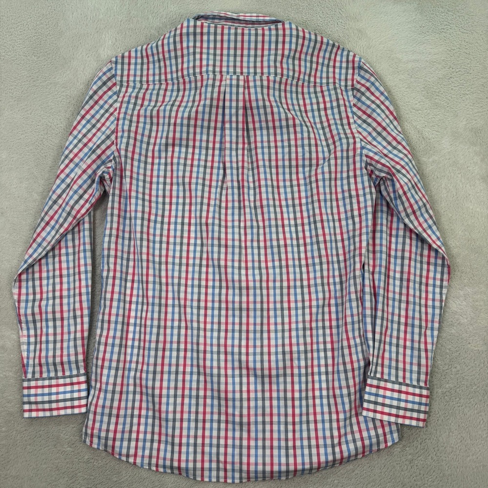 Johnnie O Prep-formance Plaid Button Down Shirt Mens Medium Red Blue Green EUC - Picture 7 of 8
